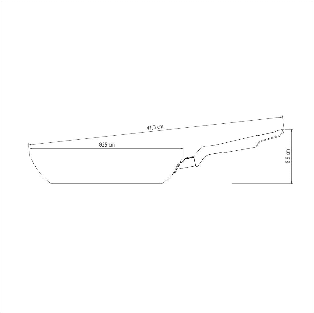 Loreto Aluminum Frying Panwith Starflon Max Nonstick Coating 24cm