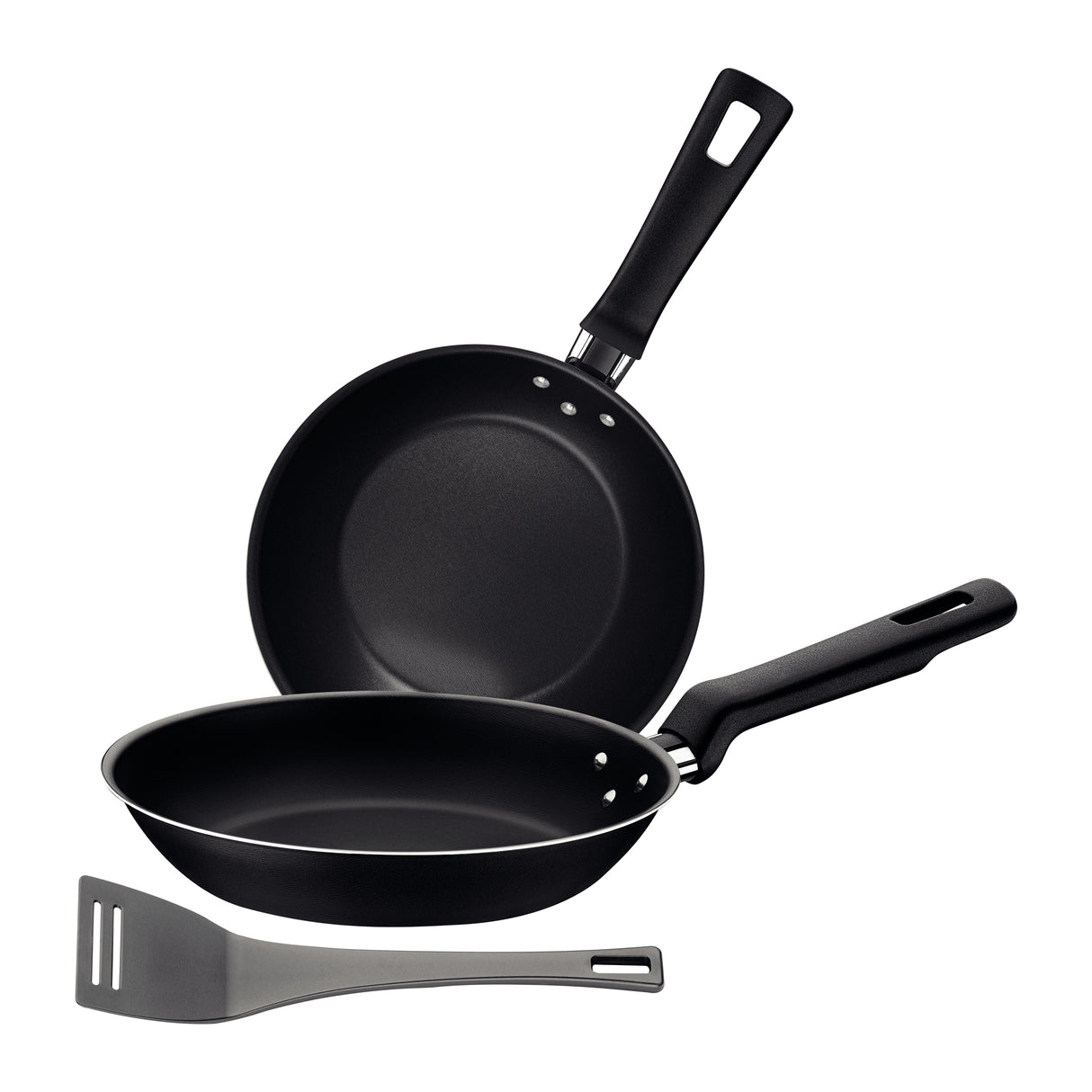 Loreto Aluminum Frying Pan with Starflon Max Nonstick Coating 3 pieces