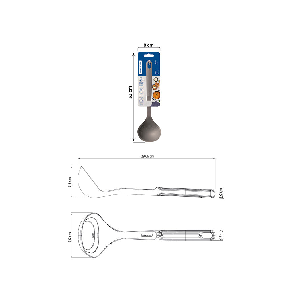 Softta Grey Silicone Ladle