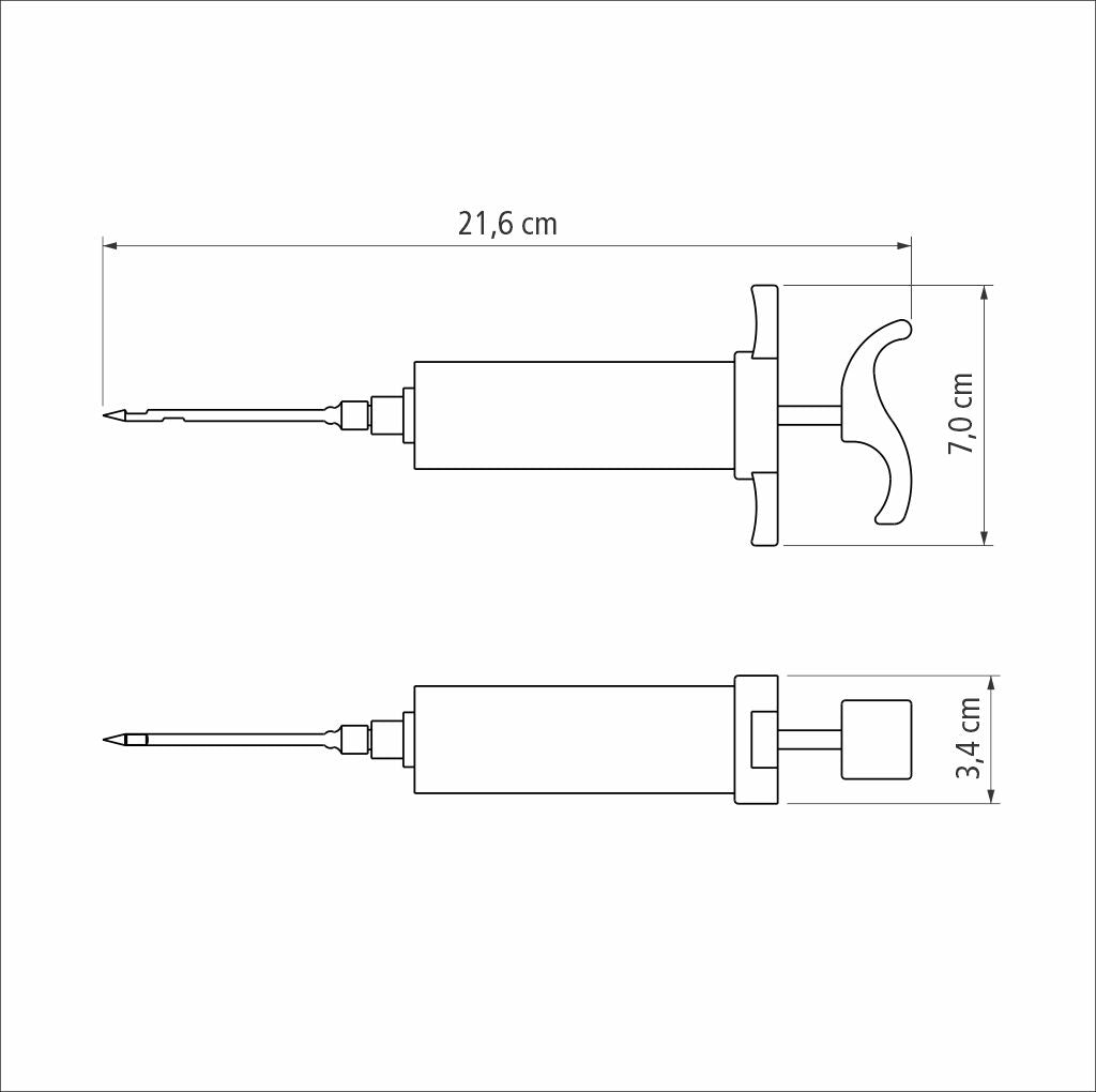30 ml acrylic/polypropylene and stainless steel marinade injector