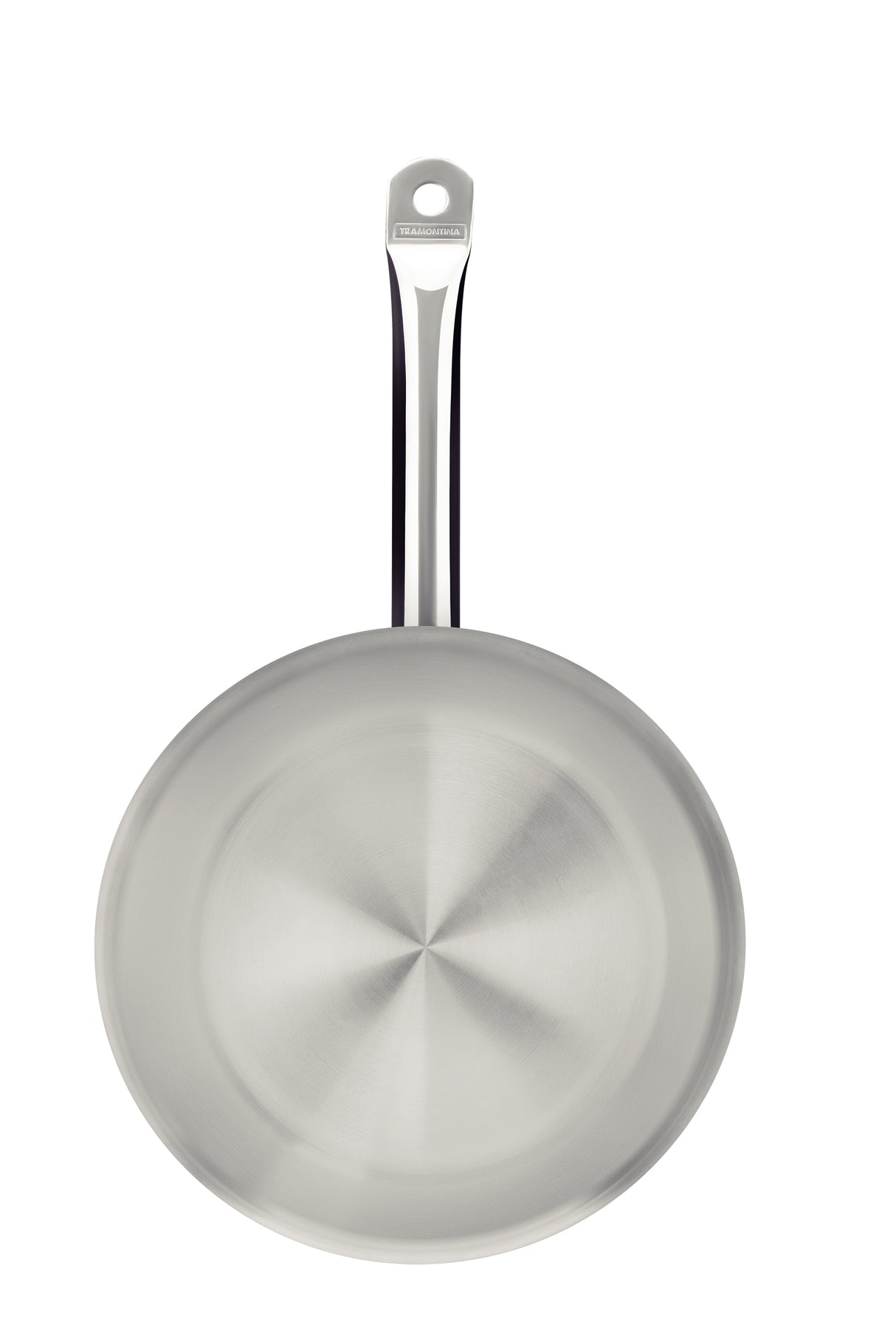 Tramontina Professional 30 cm 2.9 L shallow stainless steel frying pan with long handle and tri-ply base