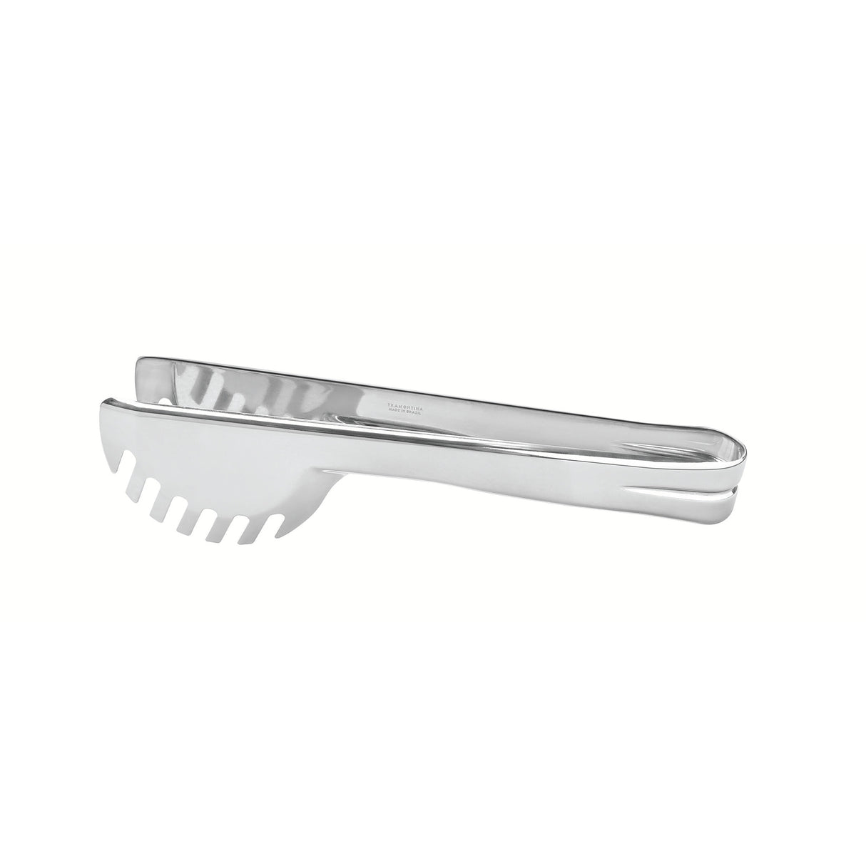Utility stainless steel pasta tongs