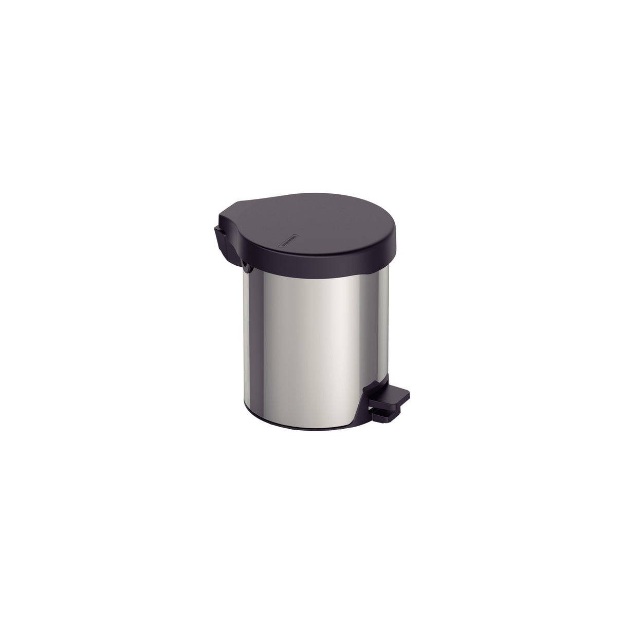 Lixeira com pedal New em aço inox com acabamento polido, 5 litros.