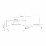 Turim Egg Frying Pan with tempered glass lid