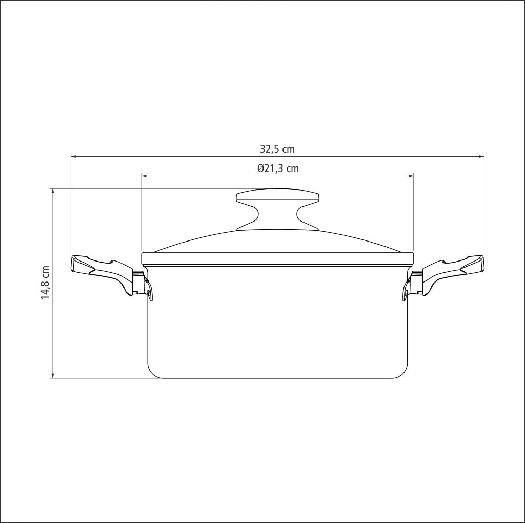 Loreto Aluminum Casserole with Starflon Max Nonstick Coating 20 cm
