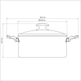 Loreto Aluminum Casserole with Starflon Max Nonstick Coating 24 cm