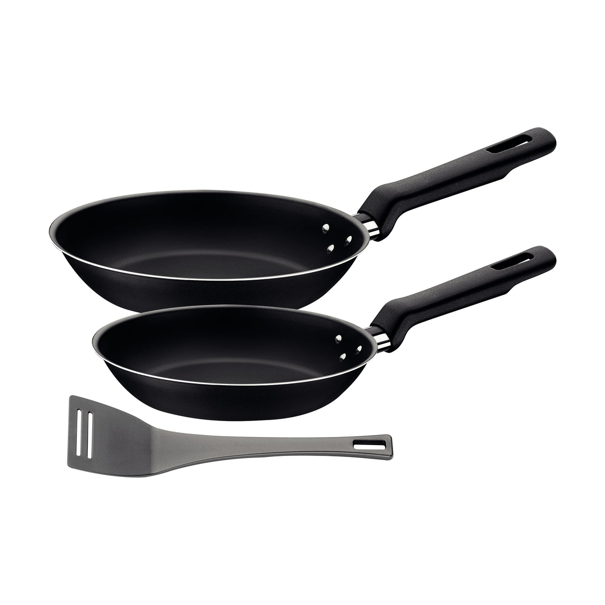 Loreto Aluminum Frying Pan with Starflon Max Nonstick Coating 3 pieces