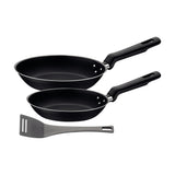 Loreto Aluminum Frying Pan with Starflon Max Nonstick Coating 3 pieces
