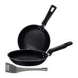 Loreto Aluminum Frying Pan with Starflon Max Nonstick Coating 3 pieces
