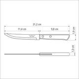 6-Piece Set of Steak Knives with Stainless-Steel Blades and Brown Polywood Handles