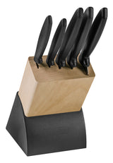 Tramontina Plenus 6-Piece Knife Set with Stainless-Steel Blades and Black Polypropylene Handles