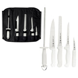 Tramontina Professional Master stainless steel chef's knife set with white polypropylene handles, 6 pcs