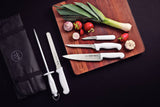 Tramontina Professional Master stainless steel chef's knife set with white polypropylene handles, 6 pcs