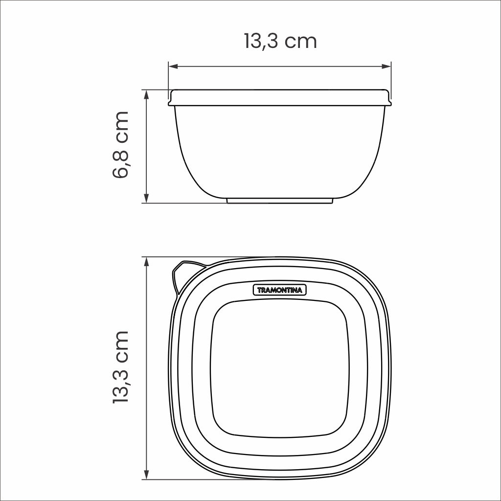 MixColor 600 ml Mixed Polypropylene Container with Transparent Lid