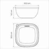 MixColor 2-Liter Mixed Polypropylene Container with Transparent Lid