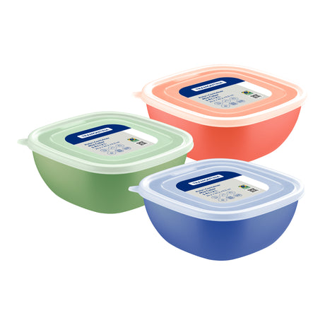 MixColor 2-Liter Mixed Polypropylene Container with Transparent Lid