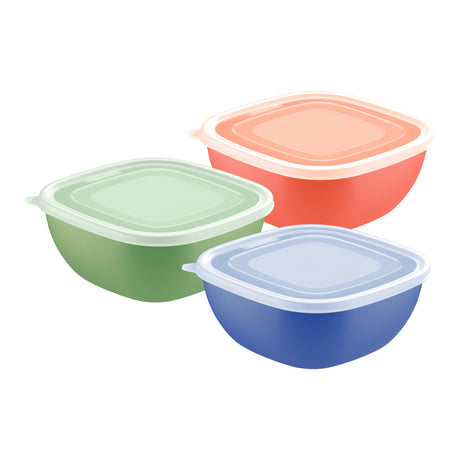 MixColor 2-Liter Mixed Polypropylene Container with Transparent Lid