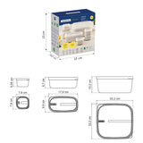 Tramontina MixColor 7-Piece Set of Cotton Polypropylene Containers with Transparent Lids