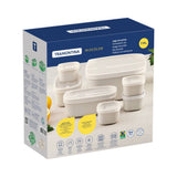 Tramontina MixColor 7-Piece Set of Cotton Polypropylene Containers with Transparent Lids