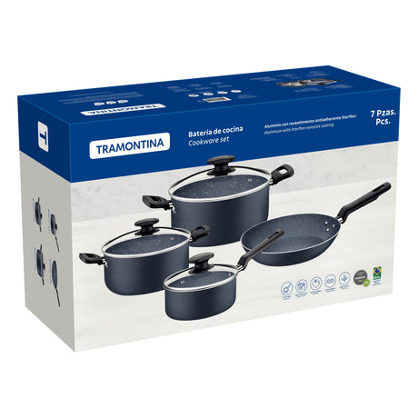 7-Piece Aluminum Cookware Set with Starflon Max Nonstick Coating
