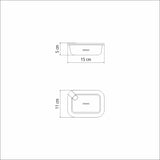 Rectangular Glass Container Tramontina Vittra with Airtight Silicone Lid 0.37L