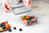 Rectangular Glass Container Tramontina Vittra with Airtight Silicone Lid 0.64 L