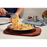 Utility stainless steel pasta tongs