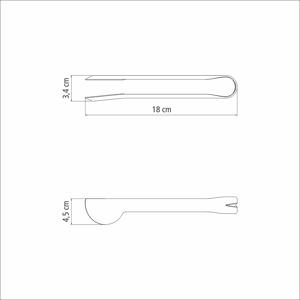 Utility stainless steel ice tongs