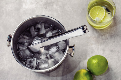 Utility stainless steel ice tongs