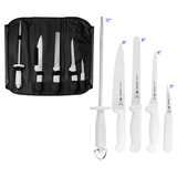 Tramontina Professional Master stainless steel chef's knife set with white polypropylene handles, 6 pcs