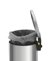 stainless steel pedal trash bin Loop with a pulished finish and removable internal bucket 5 L