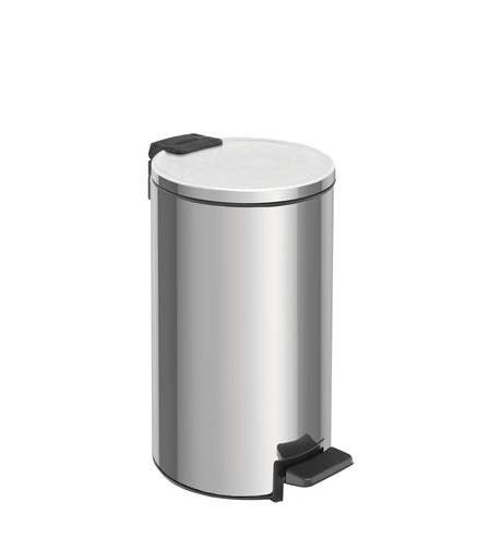 stainless steel pedal trash bin Loop with a pulished finish and removable internal bucket 5 L