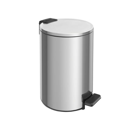 stainless steel pedal trash bin Loop with a pulished finish and removable internal bucket 12 L