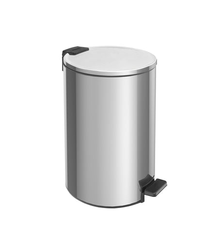 stainless steel pedal trash bin Loop with a pulished finish and removable internal bucket 20 L
