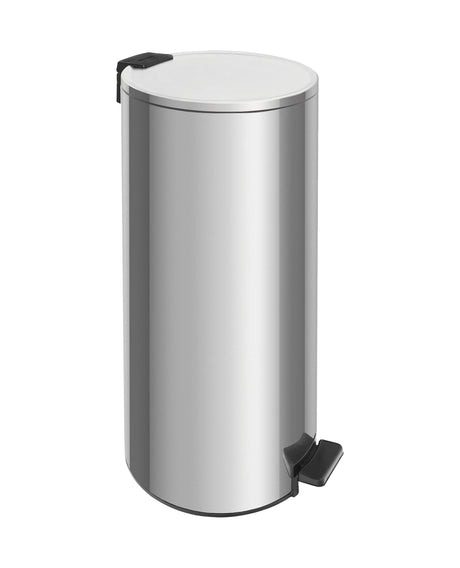 stainless steel pedal trash bin Loop with a pulished finish and removable internal bucket 30 L